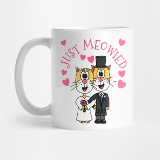 Just Meowied Cat Wedding Newly Weds Funny Mug